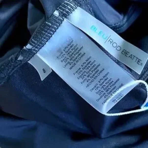 NWT Bleu Rod Beattie U-Notch Black Tankini Swim Top Size 8 - Picture 5 of 9